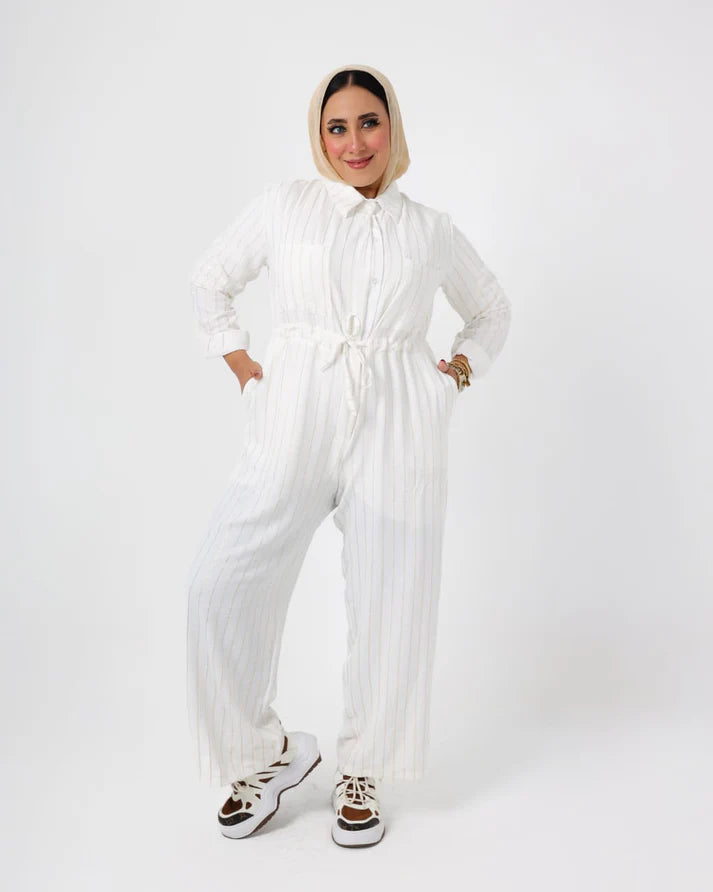 jumpSuit White Linen