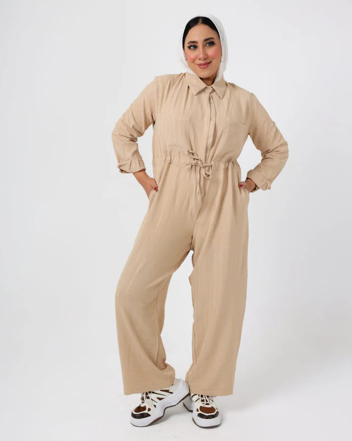 jumpSuit Beige Linen
