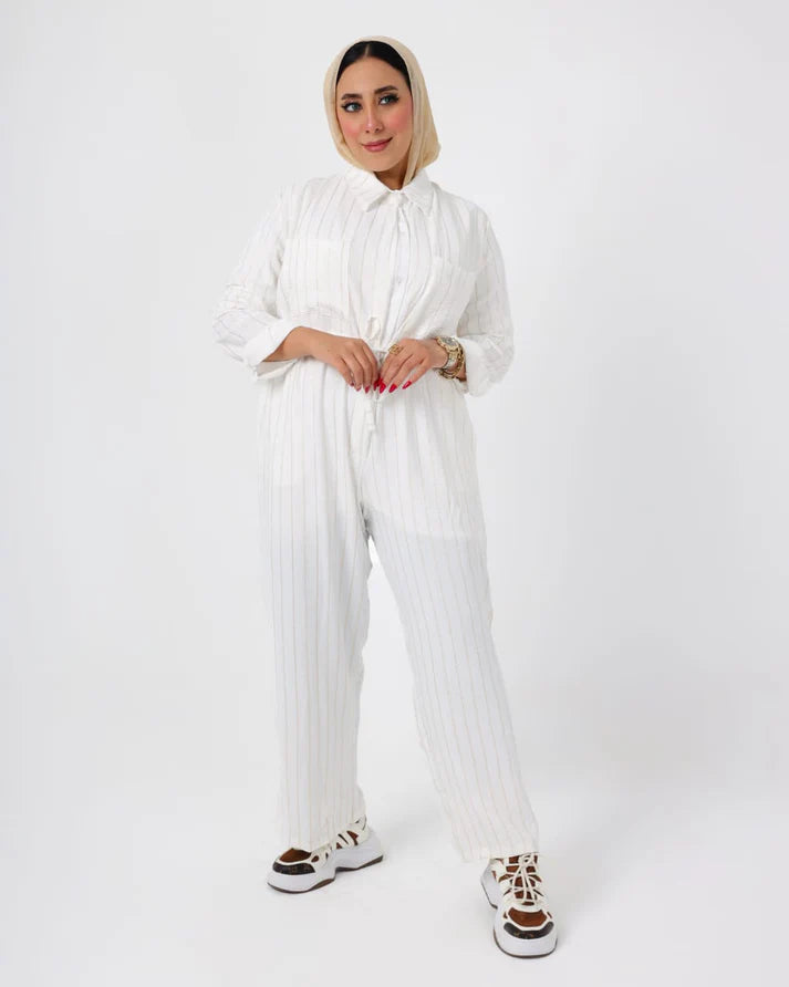 jumpSuit White Linen