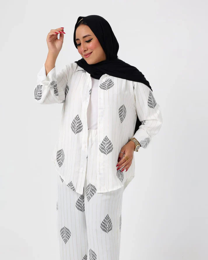 French Printed Suit