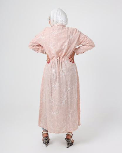 French Embroidered Linen Dress