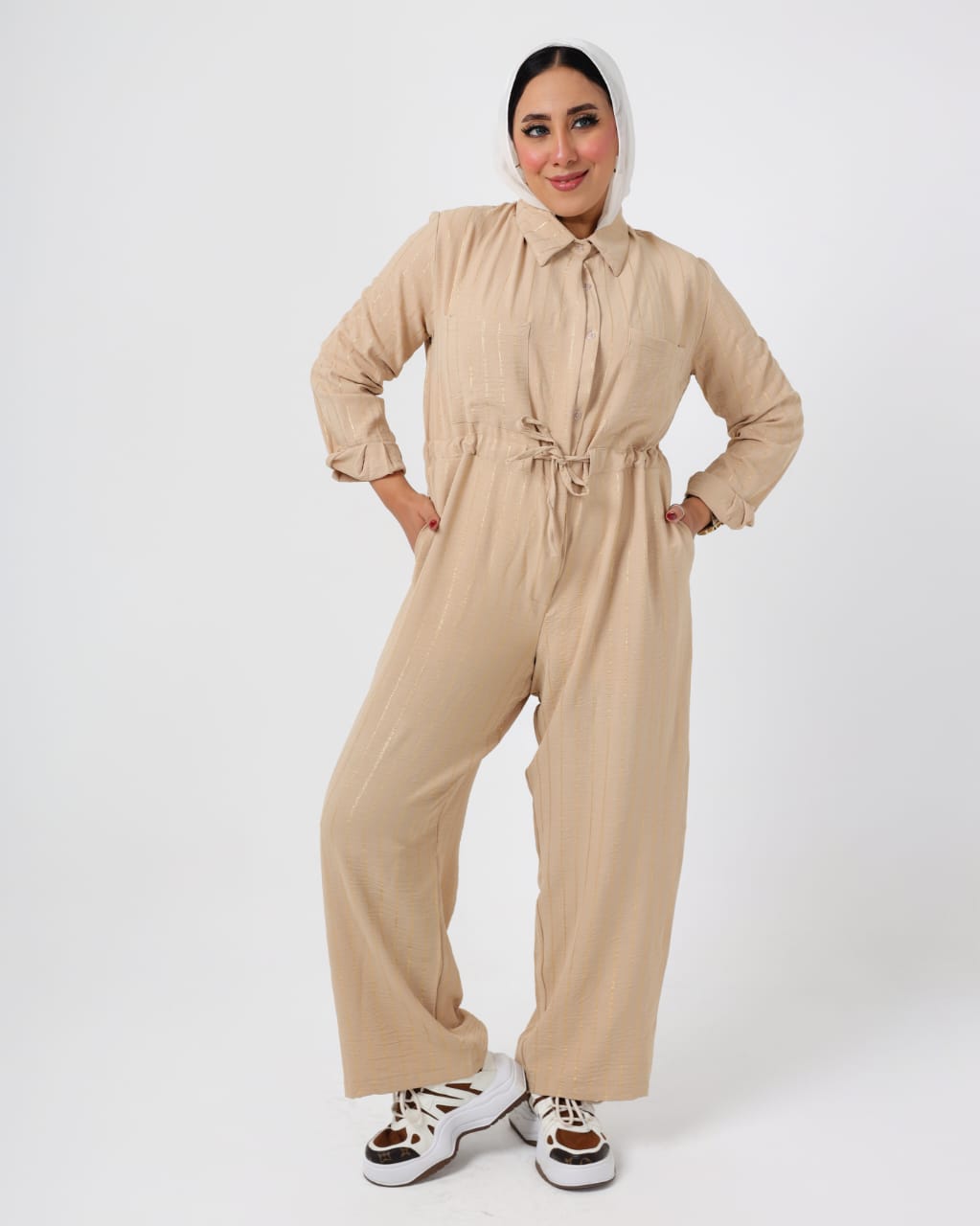 French Linen Jump Suit