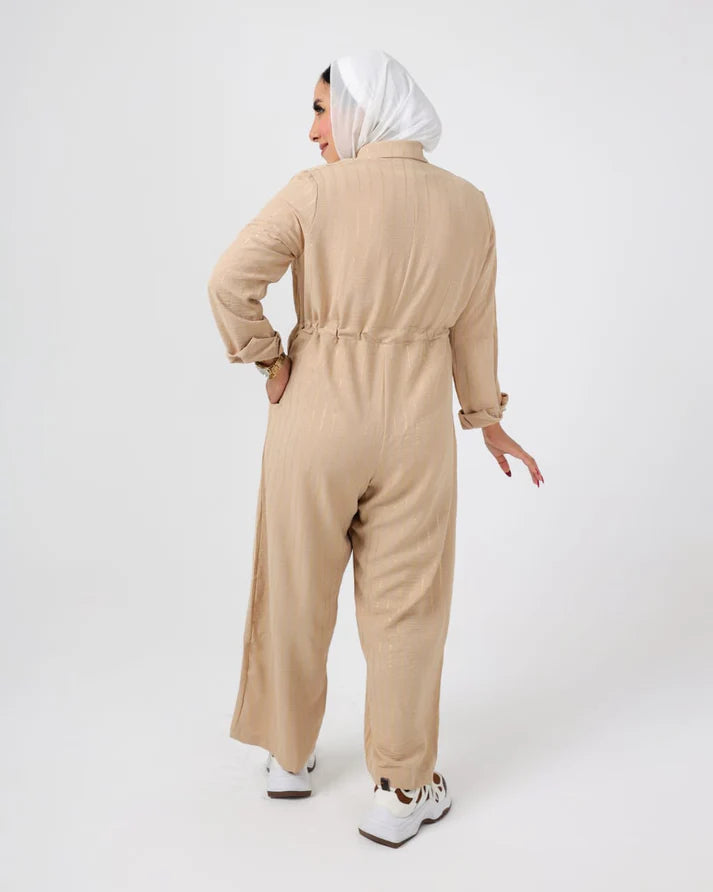 jumpSuit Beige Linen