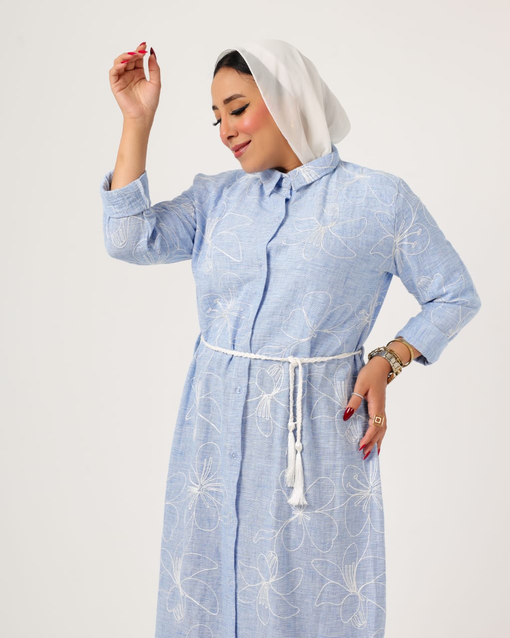 Long French Linen Shirt – Longline, Belted