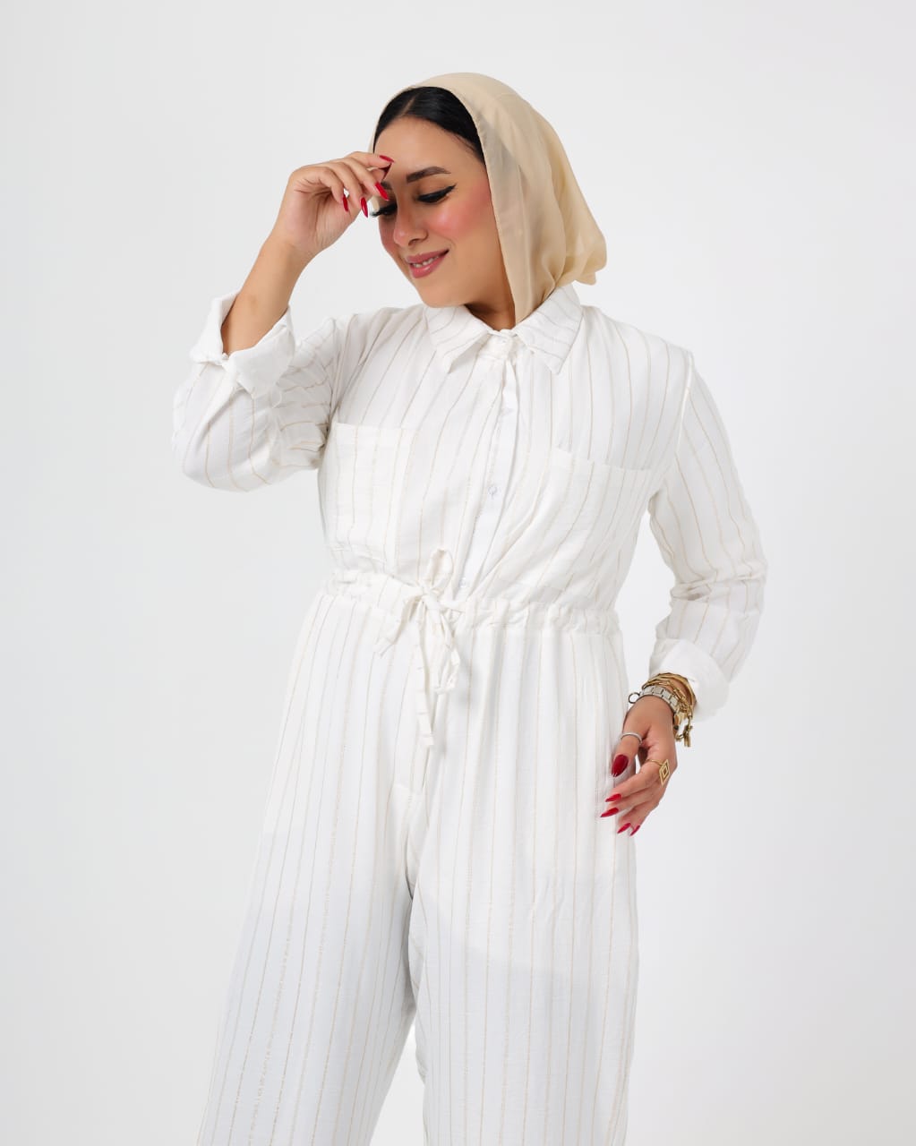 French Linen Jump Suit