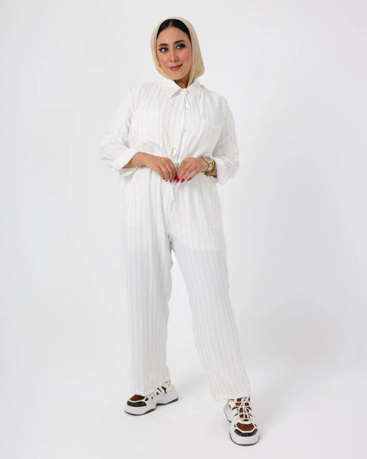 jumpSuit White Linen