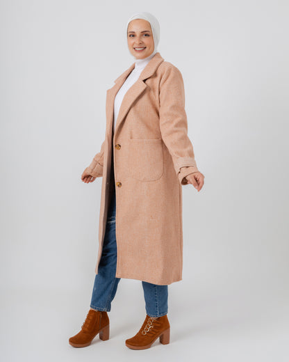 Wool jacket with a collar