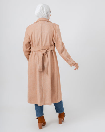 Wool jacket with a collar