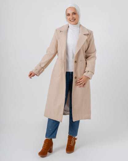 Wool jacket with a collar