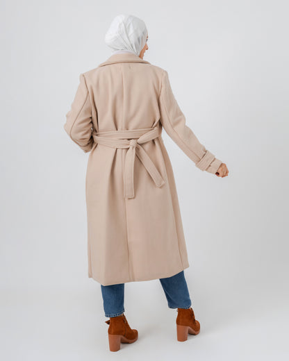 Wool jacket with a collar