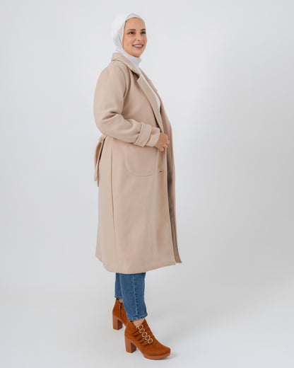 Wool jacket with a collar