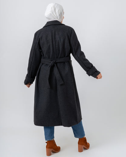 Wool jacket with a collar